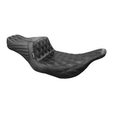 LePera Tailwhip Seat Double Diamond Black - LH-587DD For Harley Touring 1997-2007