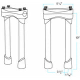 BILTWELL Murdock Handlebar Riser Risers - Black