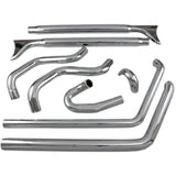 Bassani Xhaust Fishtail Duals 2-Into-2 Exhaust System - 1S46E-33 For Harley Softail 1989-2017