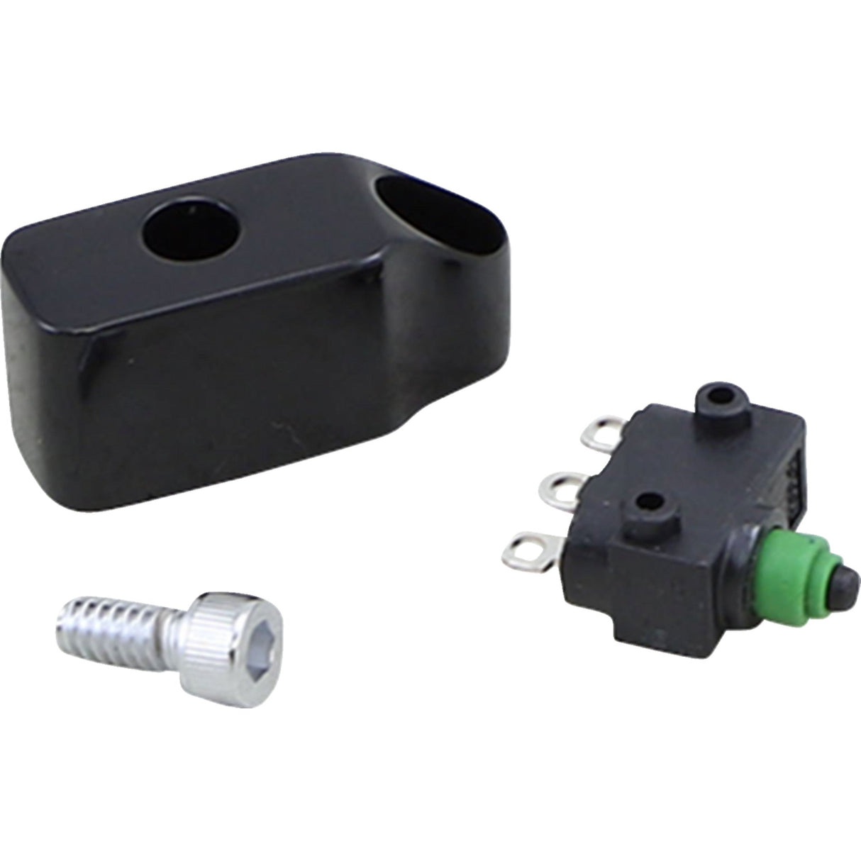 PERFORMANCE MACHINE (PM) 0616-0375 0062-2942-B Control Switch Housing — Brake Switch Housing/Hydraulic Clutch Switch Housing Switch and Housing Kit - Brake/Clutch - Black