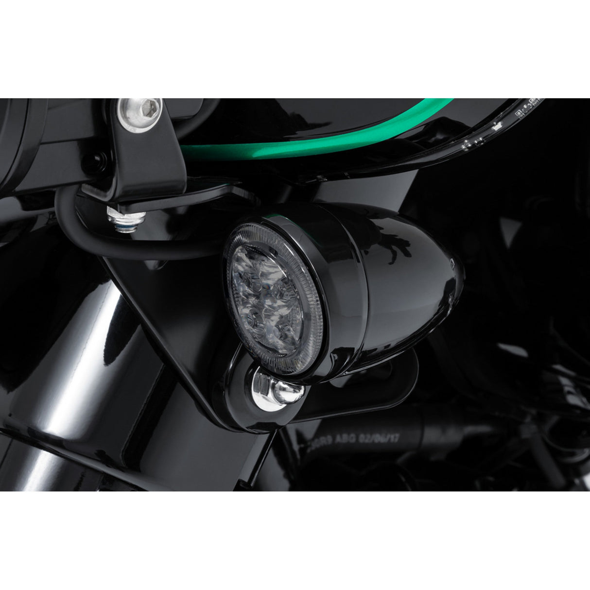 Ciro Fang® Front Turn Signal Light Inserts Amber White LED Smoke Lens Black - 45620 For Harley Touring 1957-2026