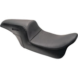 Slyfox The Drifter Seat Black Logo Smooth Vinyl Carbon Fiber For Harley Touring 1997-2007