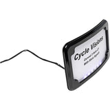 CYCLE VISIONS 2030-1271 CV4641B 3-Hole Mounted LED Lighted License Plate Frame License Plate Frame - Black