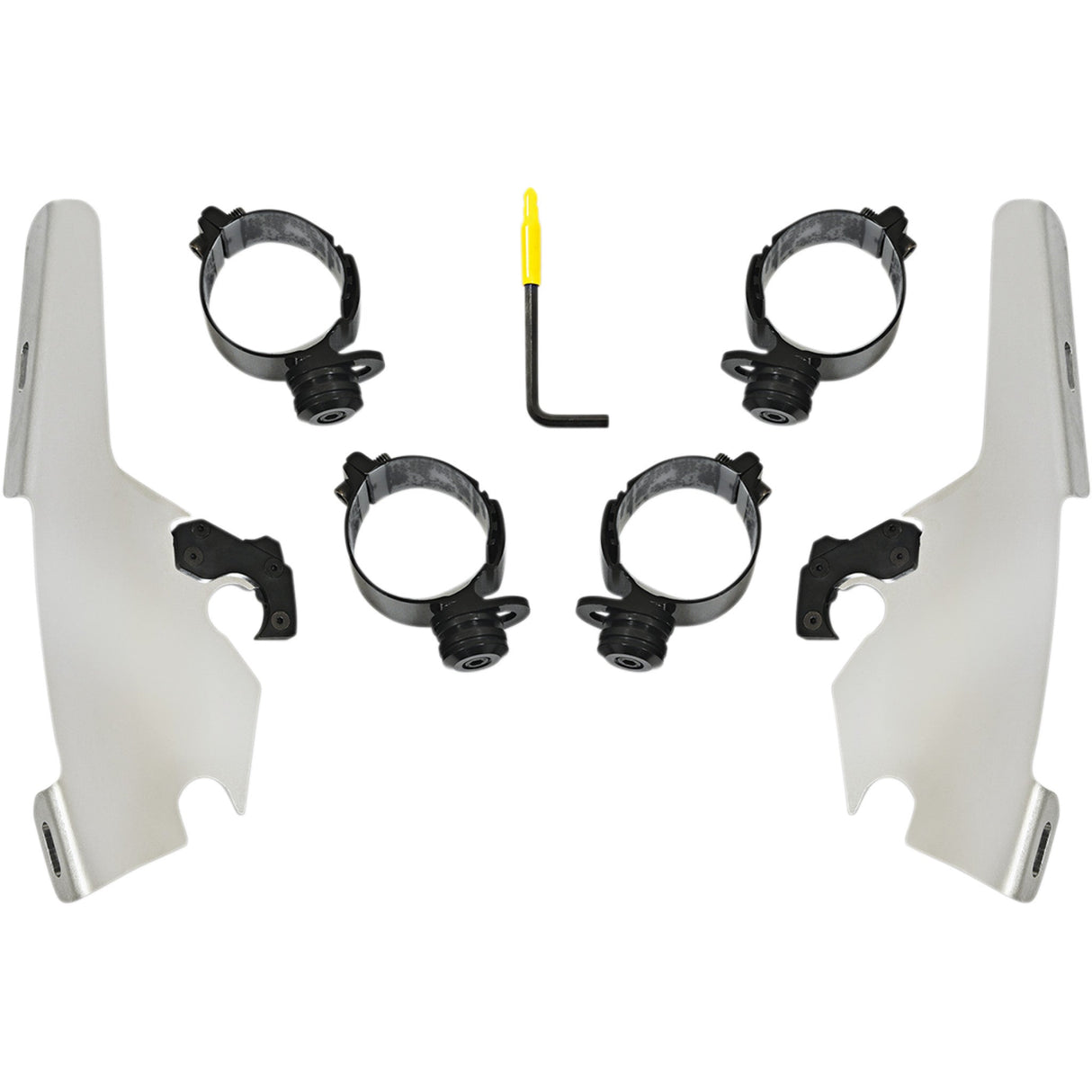 MEMPHIS SHADES 2320-0221 MEK2044 Batwing Fairing Trigger-Lock Mounting Kit - Polished - FLSB