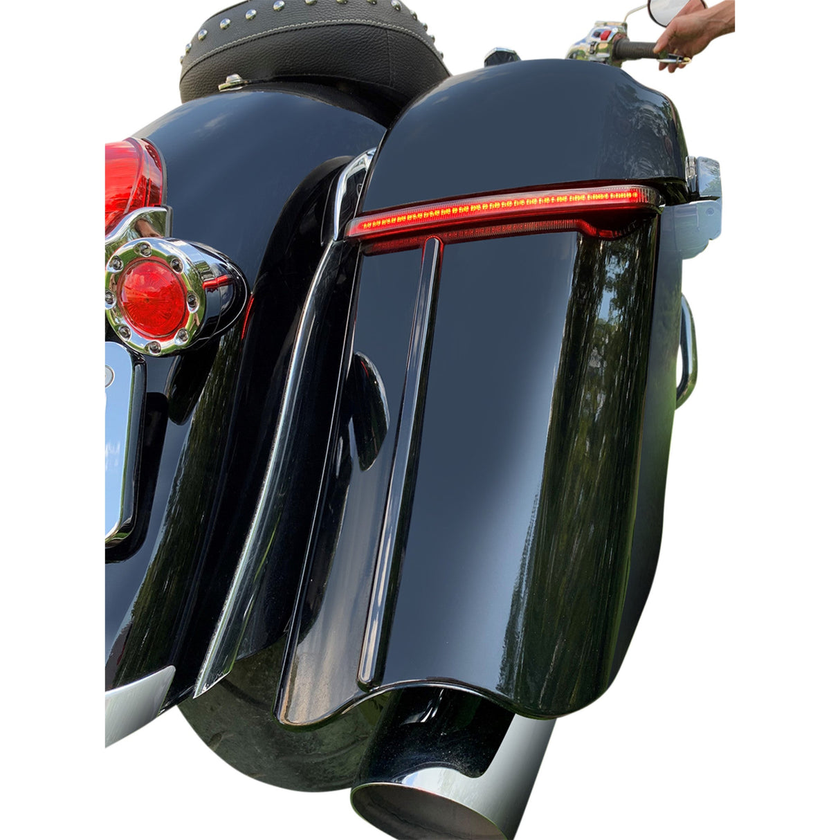 CUSTOM DYNAMICS 3501-1861 CD-IND-SB-T-B Saddlebag Trim indian - gloss black