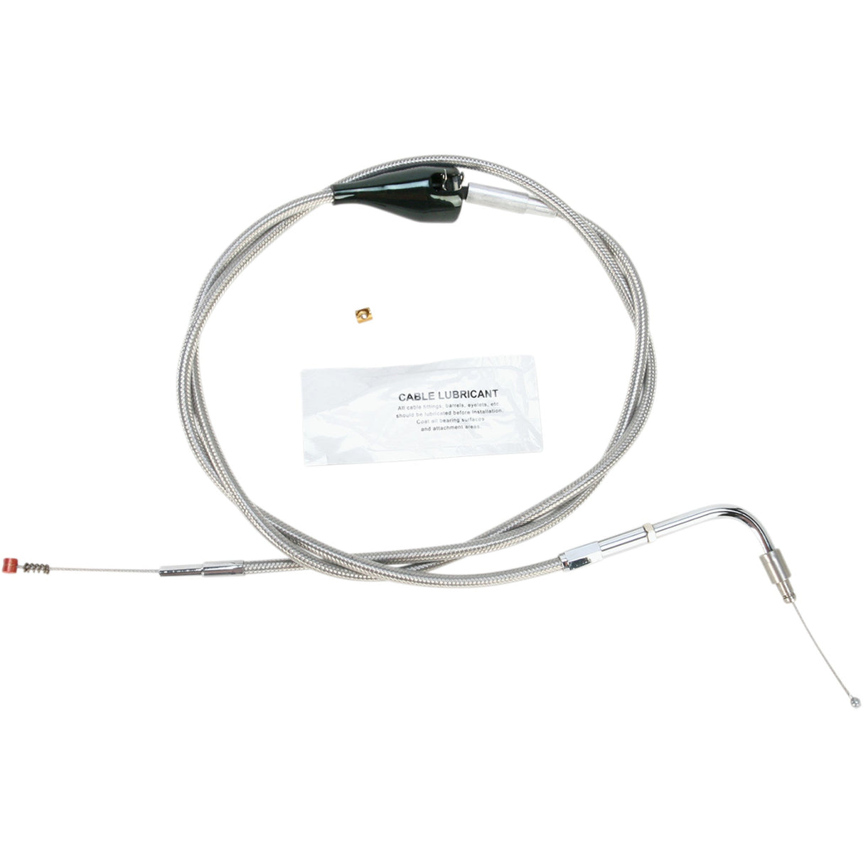 Barnett Stainless Steel Throttle Idle Cable +10" - 102-30-41002-10 For Harley Touring 2002-2006