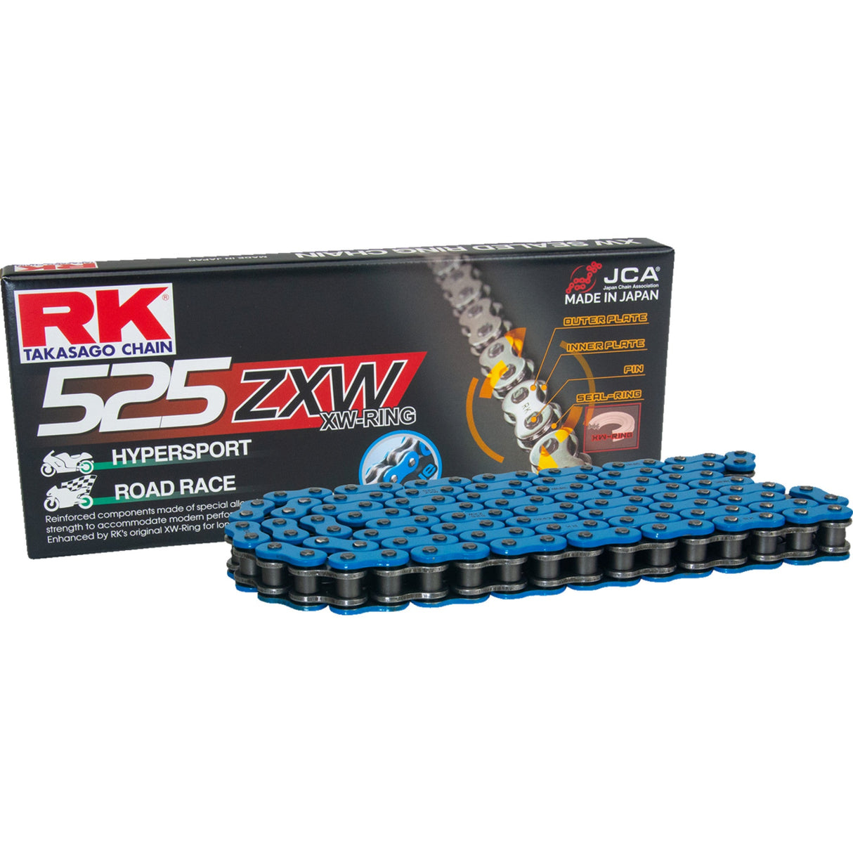 RK 1223-1921 BB525ZXW-120 525 ZXW Drive Chain 525 ZXW - Drive Chain - 120 Links - Blue