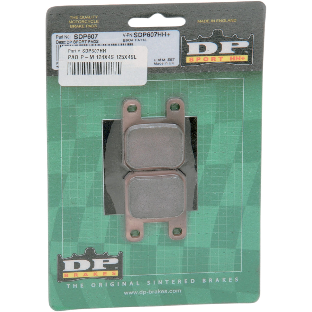 DP Brakes SDP Sport HH+ Sintered Brake Pads For Beta Dirt Bikes 1993-1994 | Gas Gas 50 Boy / Boy 50 2006-2008 | KTM SX 60 / SX 65 1999-2001