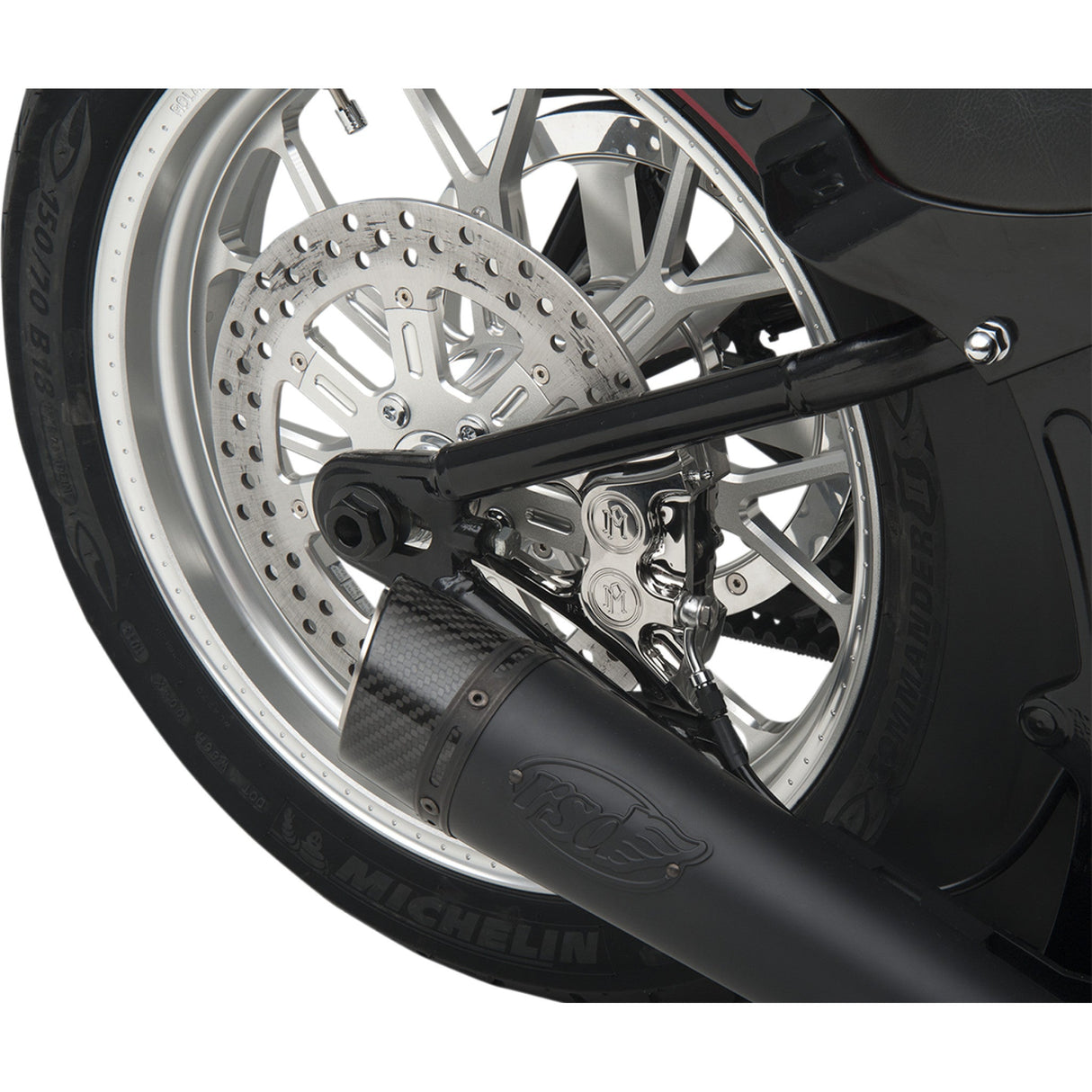 Performance Machine Brake Caliper Kit - 1256-0077-CH For Harley Softail 2008-2017