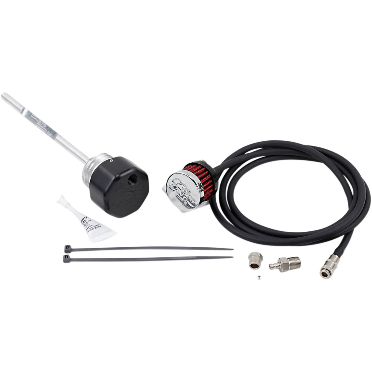 FEULING OIL PUMP CORP. 0710-0260 3088 Vented Dipstick - Black - Touring