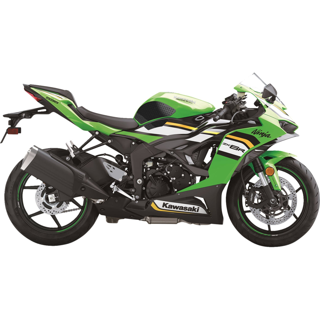 STOMPGRIP 4320-2639 55-14-0037B Icon Profile Traction Pad Tank Grips Traction Pad Tank Grips - Icon - Black - Ninja ZX-6R