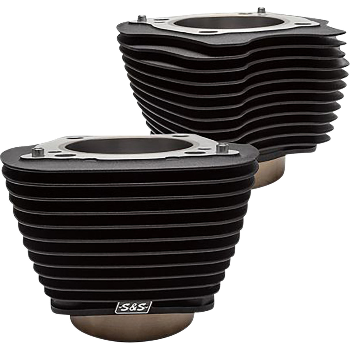 S&S Cycle Cylinder Set 4.25" Bore Unhoned Wrinkle Black Without Highlights M8 - 498.2 For Harley Motorcycles 2017-2023