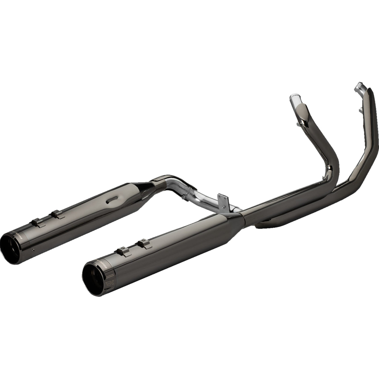Khrome Werks 2-Into-1-Into-2 Dominator-SR Exhaust System Eclipse Without End Caps Twin Cam Touring - 201830-SR For Harley Touring 2009-2016