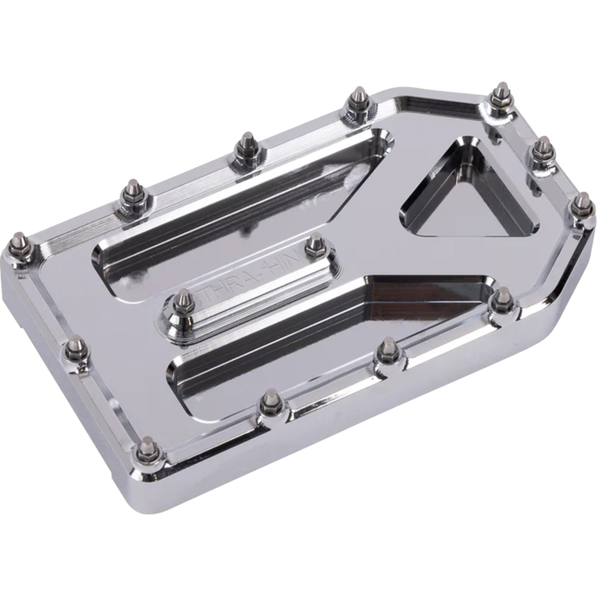 Thrashin Supply CO. Aggressor Brake Pedal Pad Chrome Touring - TSC-2220-3 For Harley Motorcycles 2006-2026