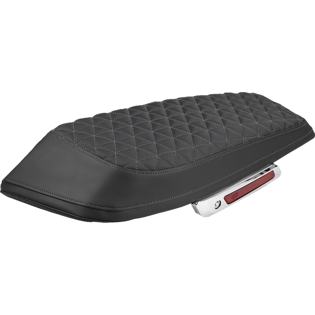 SADDLEMEN 3501-2366 L870-23-21105 Saddlebag Lid Covers tri-gripper - silver stitch - flh/flt '23-'25
