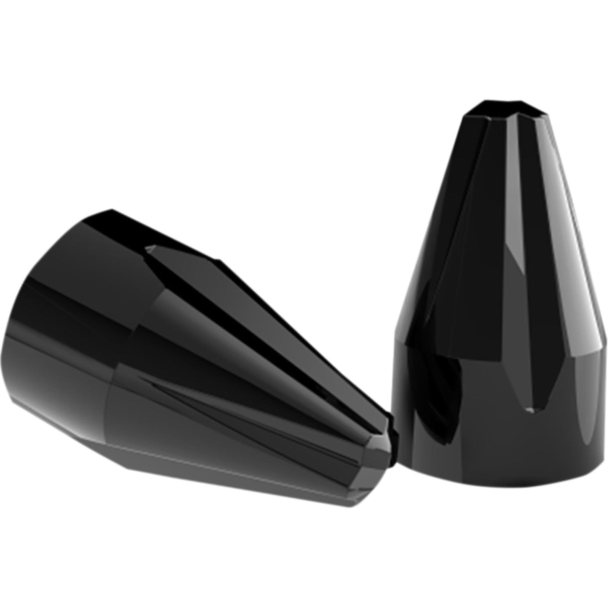 CIRO 2404-0845 70024 Engine Bolt Cover Caps - Engine/Bolt/Cover - Fluted/Spike - Black - M8