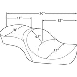 DRAG SPECIALTIES 0804-0258 Low-Profile Touring Seat — Mild Stitched Low Profile Seat - Mild Stitched - XL '04-'22