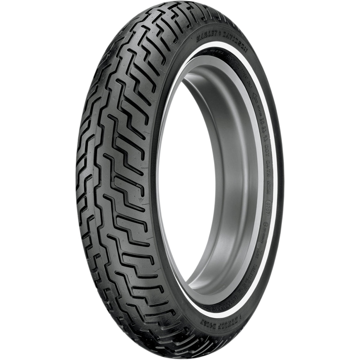 DUNLOP 3021-91 45006655 D402 Tire Tire - D402 - Front - MT90-16 - Narrow Whitewall - 72H