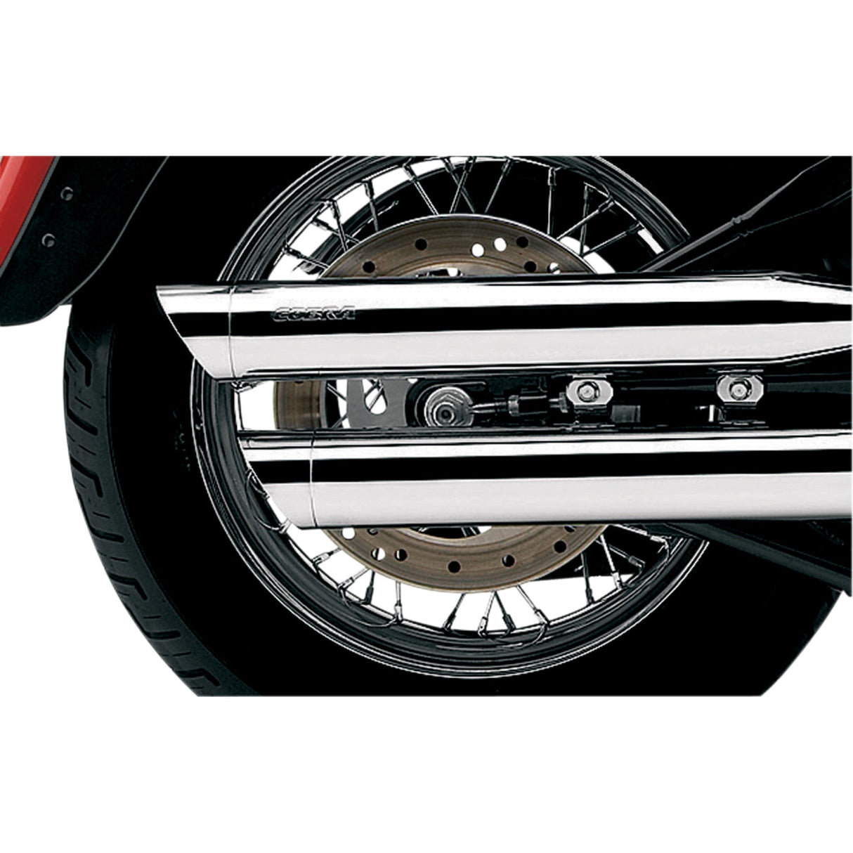 Cobra 3" Slip-On Mufflers Chrome - 6001 For Harley Softail 2007-2017