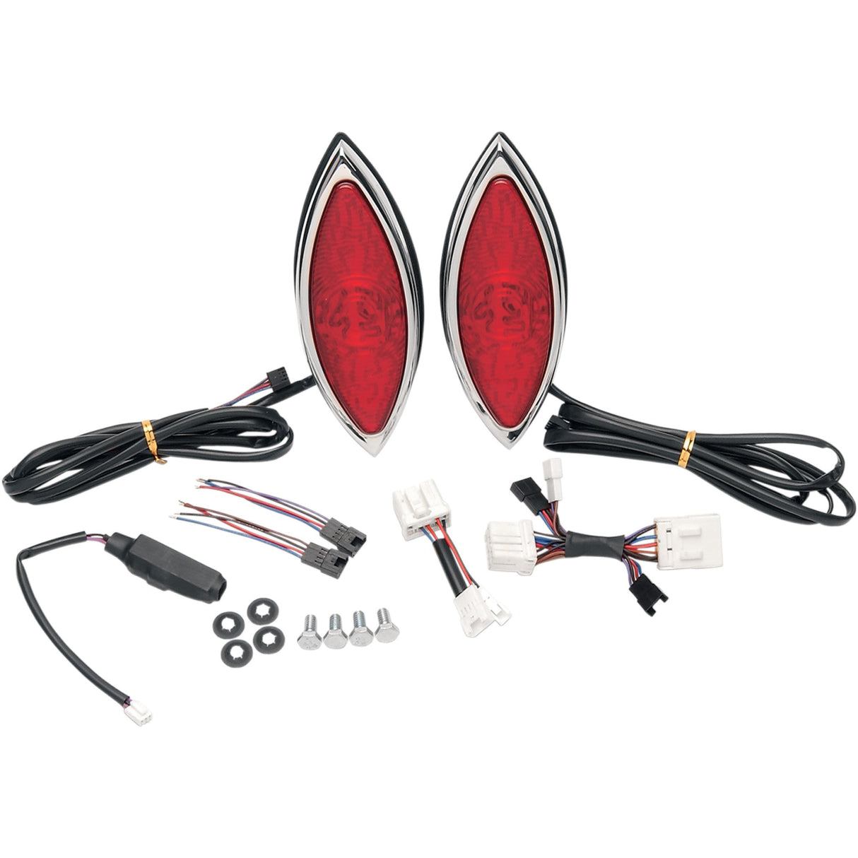 RUSS WERNIMONT DESIGNS 2010-0165 RWD-310 LED Cat-Eye Lights - Chrome Bezel