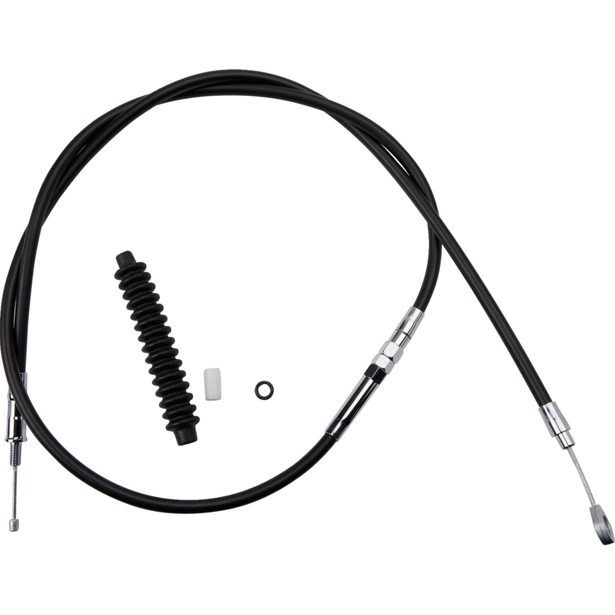 Drag Specialties High-Efficiency Black Vinyl Clutch Cable 61-1/4" For Harley Sportster 1986-1995