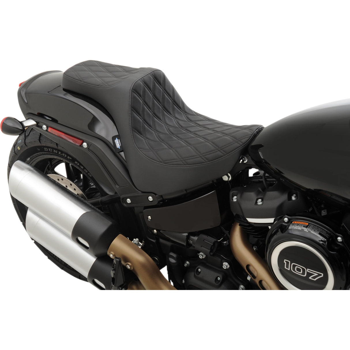 DRAG SPECIALTIES SEATS 0802-1072 Predator III Seat double diamond - black stitched - fxfb/s '18-'23