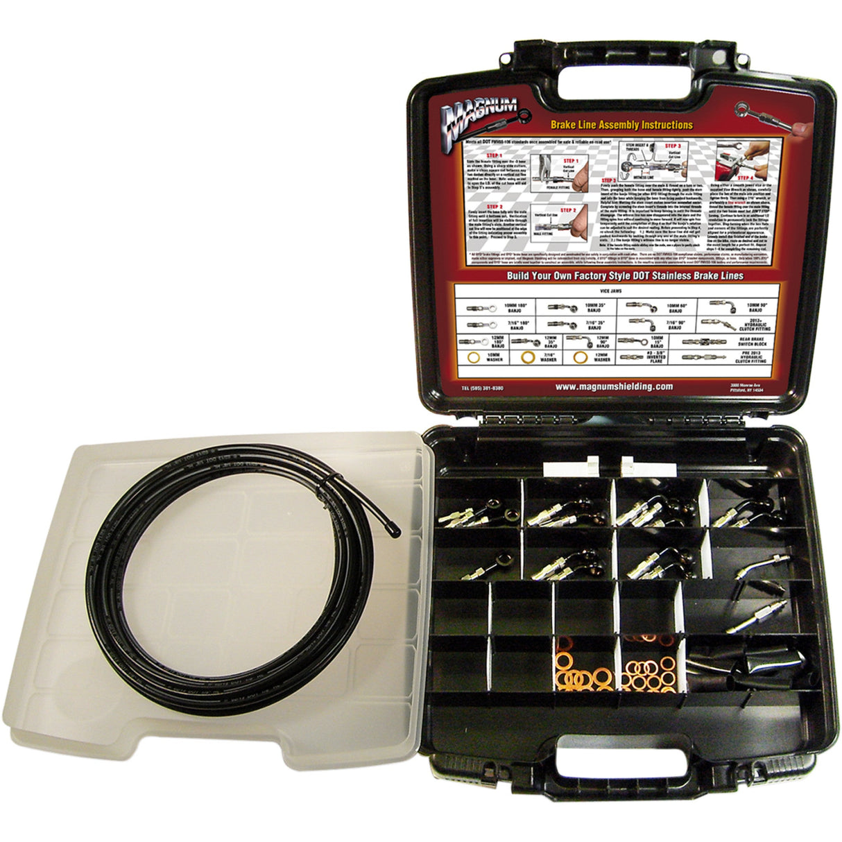MAGNUM SHIELDING 1742-0415 499001 BYO® Build-Your-Own Brake Line Deluxe Kit - Black