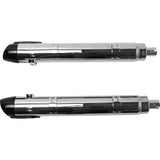 S&S Cycle 4" Broadhead Slip-On Mufflers Slash Cut Chrome - 550-1076 For Indian 2014-2022