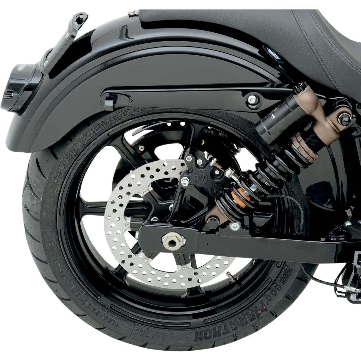 PERFORMANCE MACHINE (PM) 1701-0456 1259-0052-SMB Caliper Kit 4-Piston Caliper - Rear - Black Ops™ - 08-17 FXD