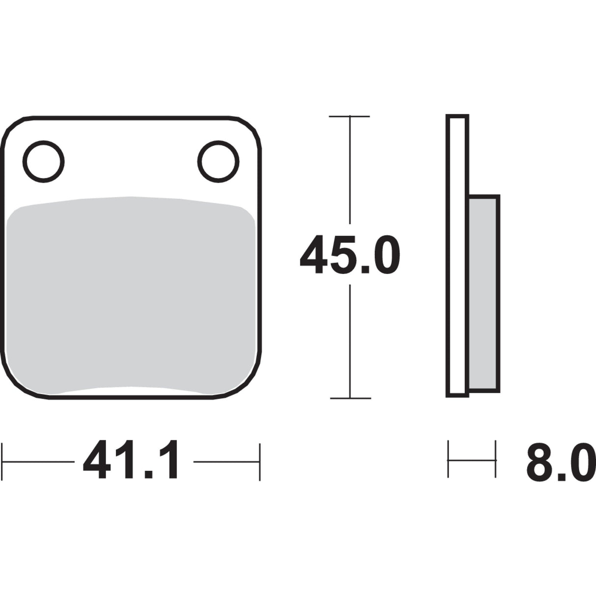 SBS HF Street Ceramic Organic Brake Pads - 536HF For Honda 250 1981 | Hyosung 450 Street 2008-2012 | Polaris Trail Boss 250 4x4 1987