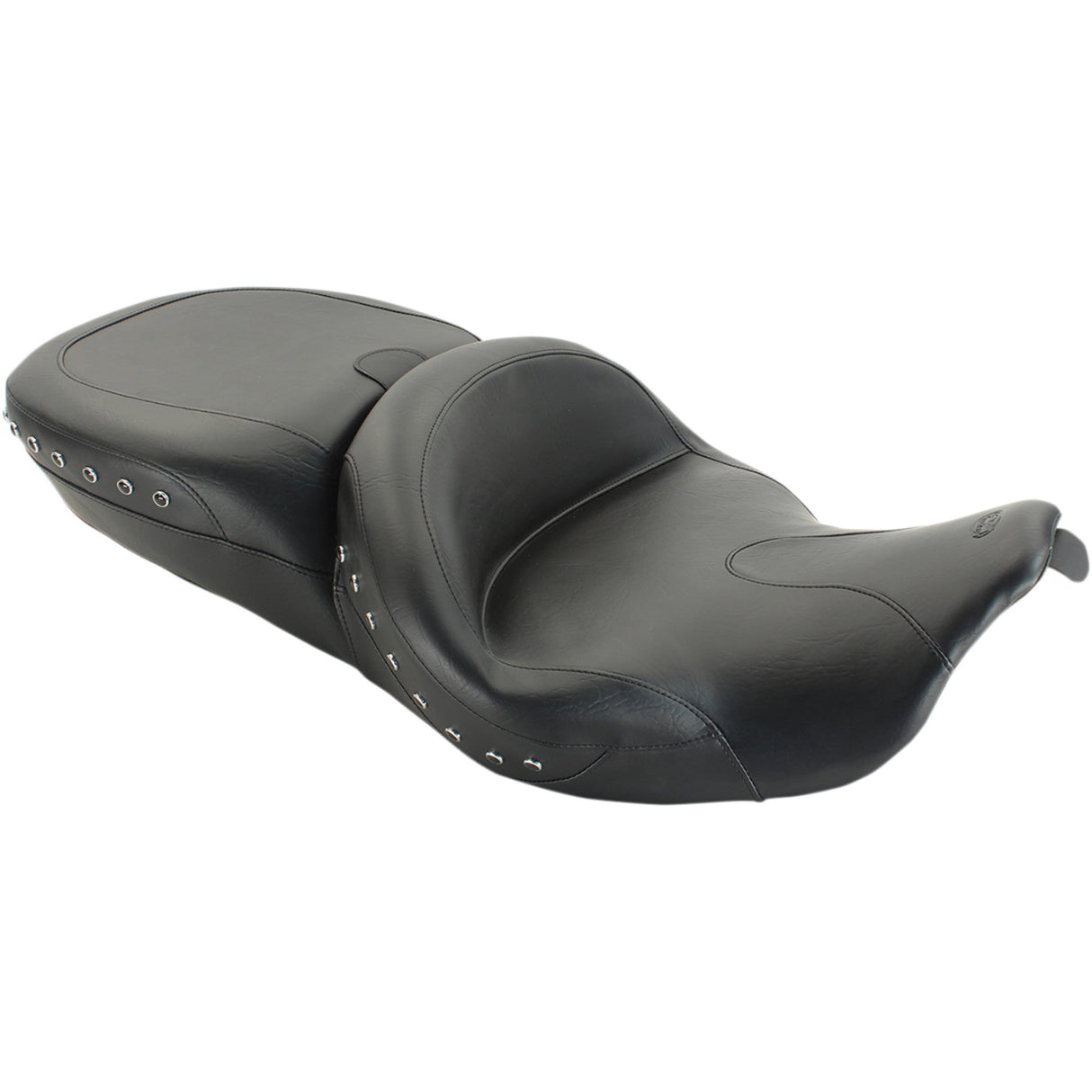 Mustang Studded Summit Touring 2-Up Vinyl Seat Backrest Receptacle - 76862 For Harley Touring 2008-2025