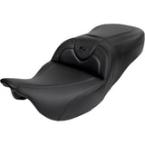 SADDLEMEN- 0801-1617 A808-07R-185BLK Roadsofa™ Standard Reach Seat-with Backrest - Carbon Fiber - Black Stitch - FL 08-19