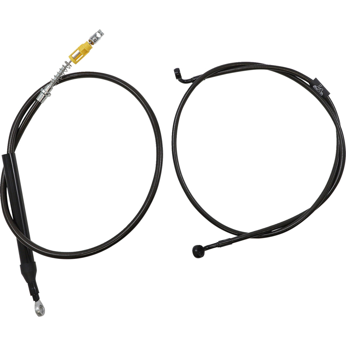 LA Choppers Complete Midnight Braided Handlebar Cable Brake Line Kit — Standard Quick Connect 15"-17" - LA-8156KT2-16M For Harley Softail 2018-2022