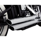 Vance & Hines Big Shots Staggered 2-Into-2 Exhaust System Chrome - 17341 For Harley Softail 2018-2024