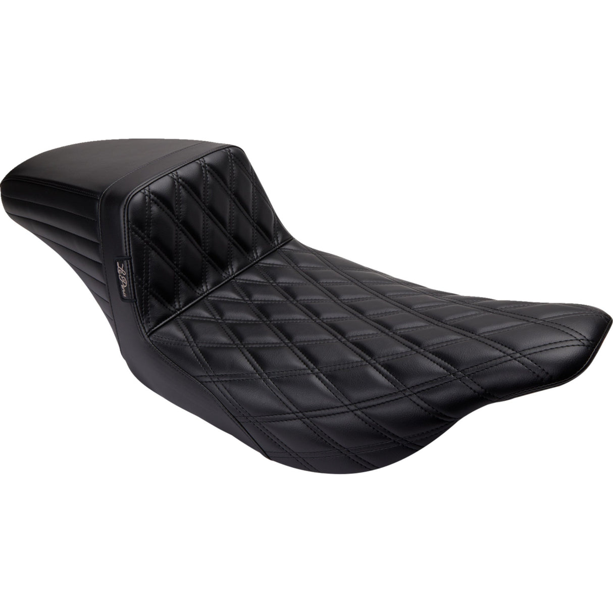 LePera Kickflip Seat — Double Diamond Black - LH-597DD For Harley Touring 1997-2007