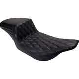 LePera Kickflip Seat — Double Diamond Black - LH-597DD For Harley Touring 1997-2007