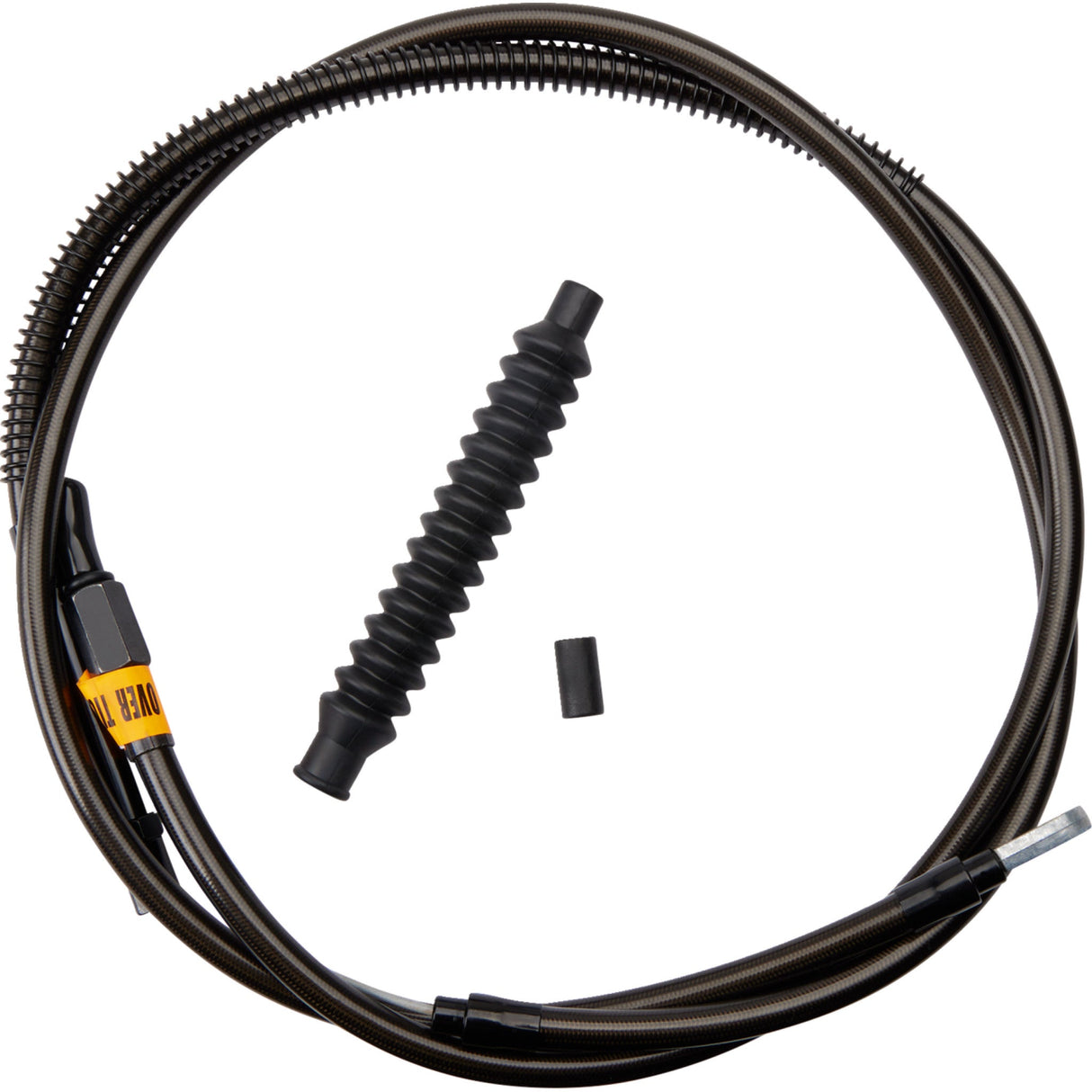 LA Choppers Midnight Braided Clutch Cable 12"-14" Ape Hanger Handlebars - LA-8110C13M For Harley Softail 2007-2015