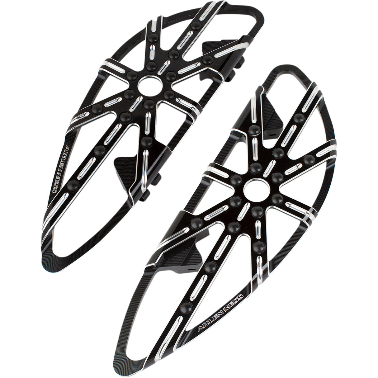 Arlen Ness 10 Gauge Floorboards Driver Black - 410-005 For Harley Softail 2018-2025
