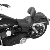 SADDLEMEN 0803-0431 806-04-0042 Dominator Solo Seat - w/o Backrest - Black w/ Gray Stitching - FL/FX '06-'17