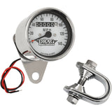 DRAG SPECIALTIES 2.4" Mini Mechanical Speedometer MPH LED Speedometer/Indicators - Chrome Housing Face 2240:60