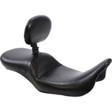 LePera Maverick Daddy Long Legs Seat With Backrest Black Smooth - LK-957DLBRS For Harley Touring 2008-2023
