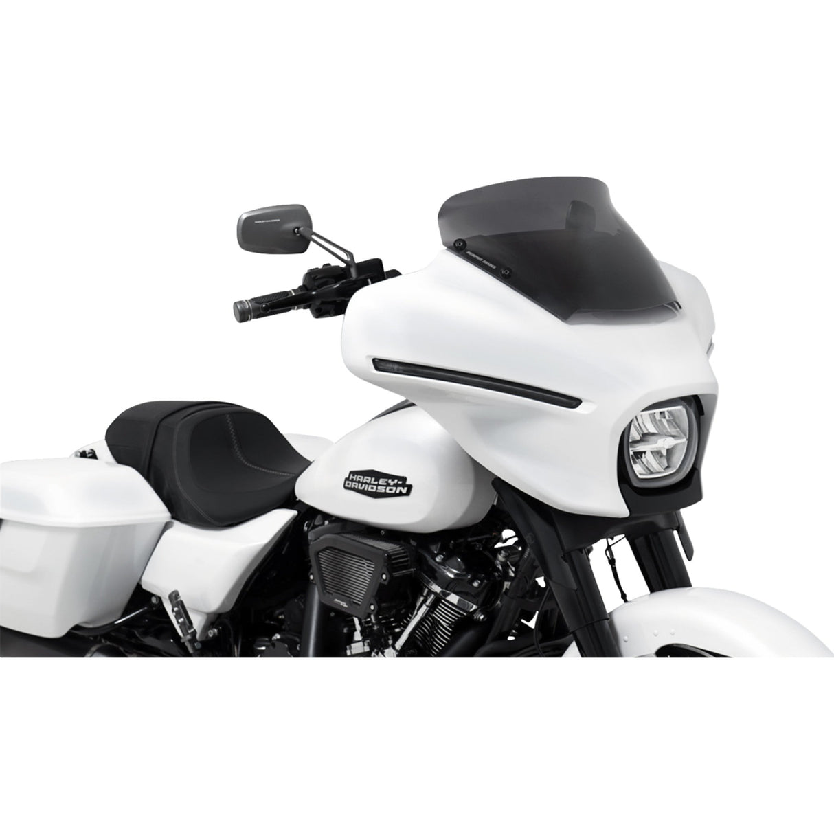 Memphis Shades Spoiler Windshield 4" Dark Black Smoke - MEP88810 For Harley Street Glide 2023-2026