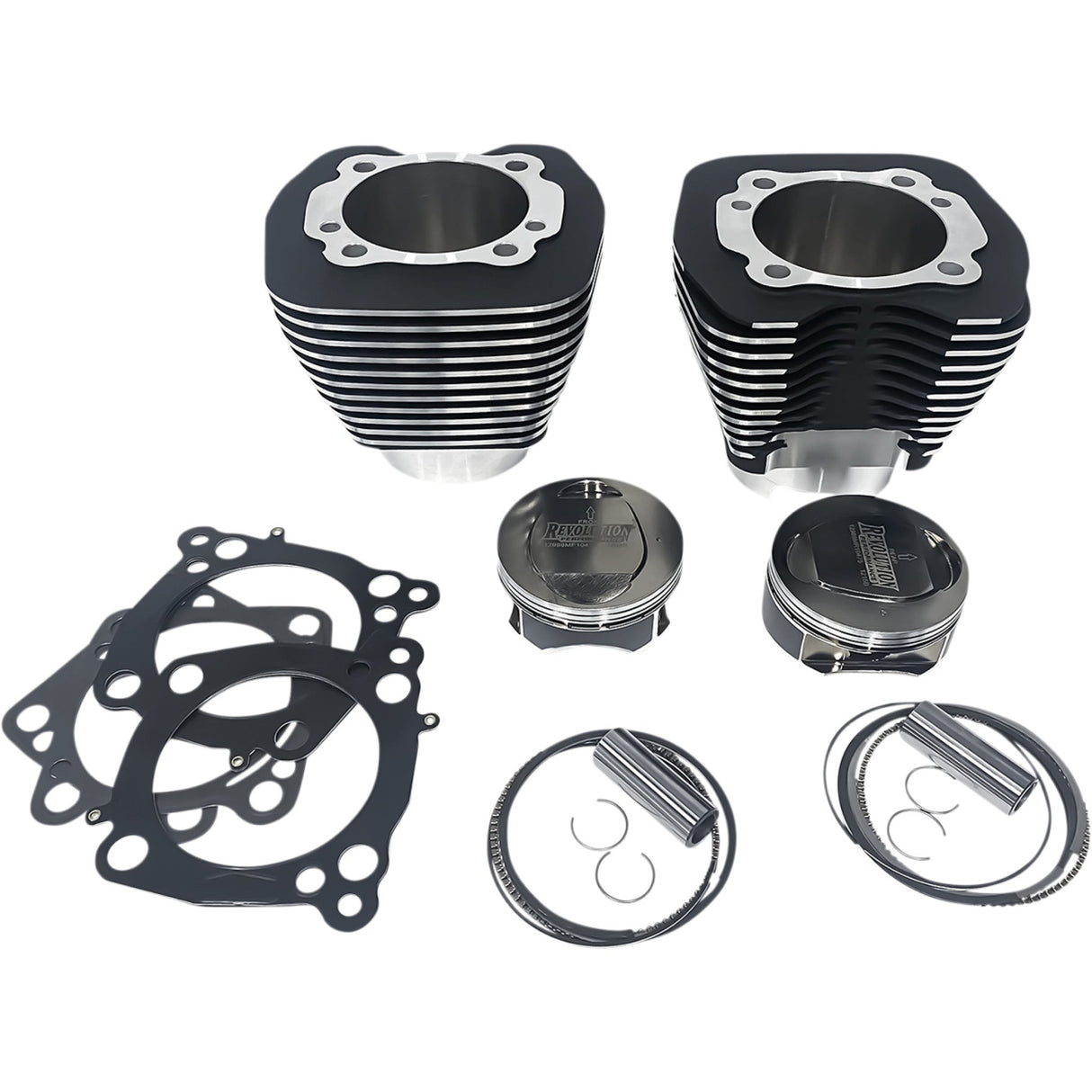 Revolution Performance, LLC Cylinder Kit 124" Big Bore Black With Highlighted Fins Screamin' Eagle 120R Twin Cam - RP201-140TM