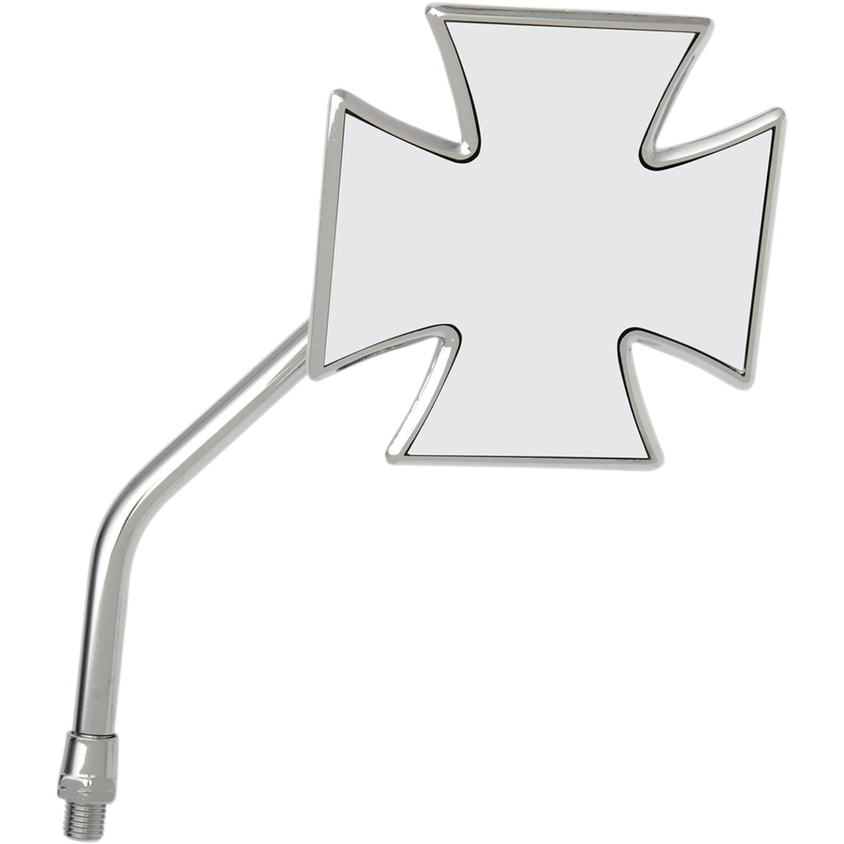 EMGO 0640-0290 20-34841A Maltese Cross Mirror Mirror - Maltese - Side View - Cross - Chrome - Right - For Yamaha Models