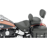 Mustang Wide Rear Seat Studded Black - 79486 For Harley Softail 2005-2015