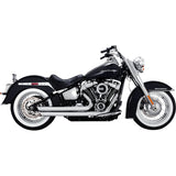 Vance & Hines Big Shots Staggered 2-Into-2 Exhaust System Chrome - 17341 For Harley Softail 2018-2024