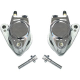 Drag Specialties Front And Rear Brake Caliper Kits Chrome Dual Kit For Harley Motorcycles 1984-1999