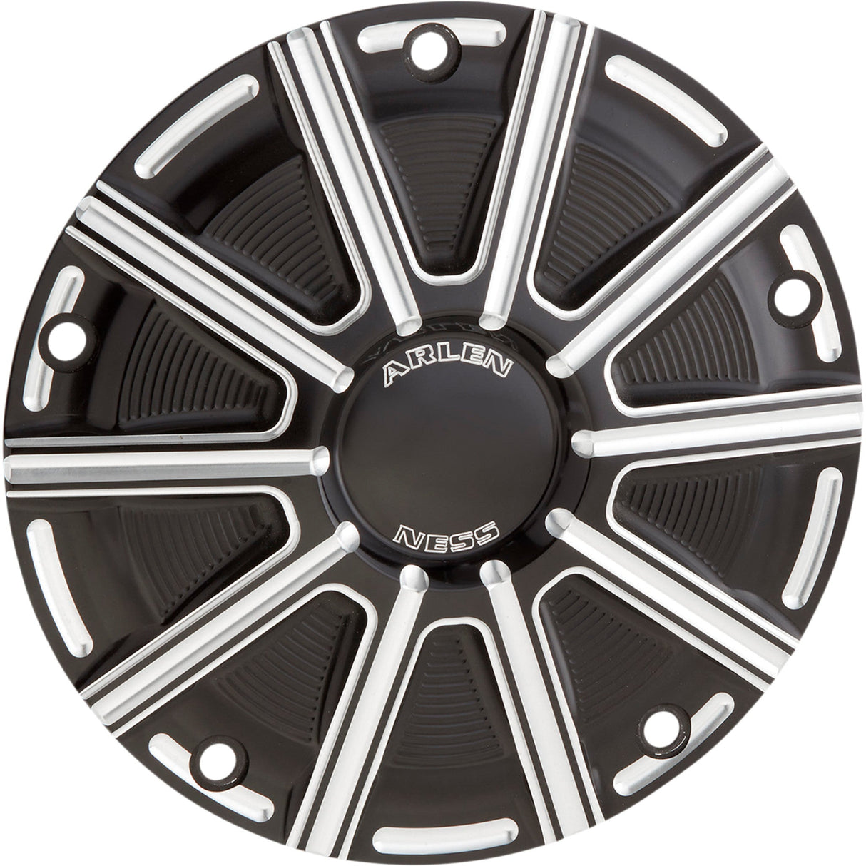 Arlen Ness 10-Gauge Derby Cover Black Machined Touring Trike - 700-002 For Harley Touring 2015-2026