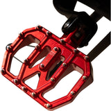 Thrashin Supply CO. Mini Aggressor Floorboards Red Rear - TSC-2031-2-D For Harley Motorcycles 1972-2025