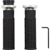 ODI Hart-Luck Signature V-Twin Lock-On™ Grips TBW Black Silver - V31HTW-BB-S For Harley Motorcycles 2008-2024